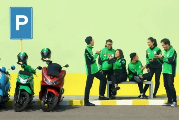 Ilustrasi driver ojek on line. (gojek.com)