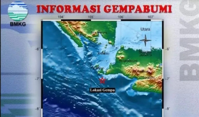 Tangkapan layar informasi gempa humi BMKG (ist)