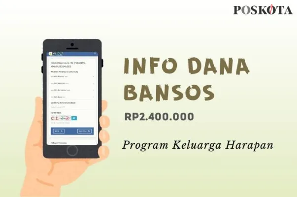 Dana bansos PKH Rp2.400.000 disalurkan ke rekening KKS Merah Putih KPM. (Poskota/Della Amelia)