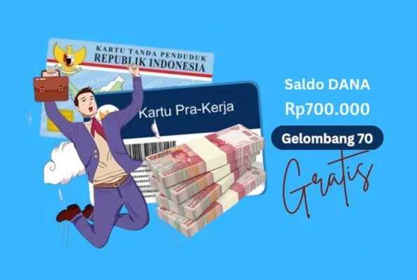 Segera klaim saldo DANA Rp700.000 dari Prakerja Gelombang 70 ke dompet elektronik anda. (Edited by Putri Aisyah Fanaha)