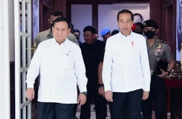 Presiden Joko Widodo saat menghadiri Pimpinan Kementerian Pertahanan Tahun 2023. (biro pers)