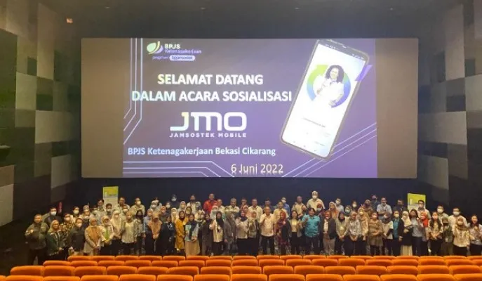 Sosialisasi Aplikasi JMO BPjamsostek Bekasi Cikarang.(Ist)