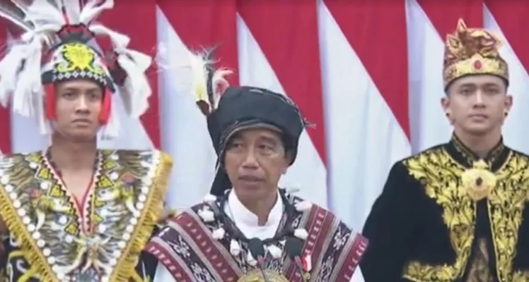 Presiden Jokowi dalam Pidato Kenegaraan.(rizal/tangkapanlayar)