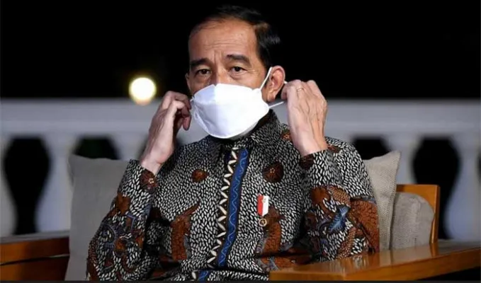 Cegah Penularan Covid-19, Presiden Jokowi juga kenakan masker.(Ist)