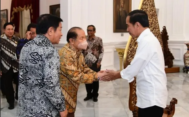 Presiden Joko Widodo saat menerima purnawirawan TNI dan Polri. (biro pers)