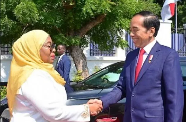 Presiden Joko Widodo bertemu dengan Presiden Republik Persatuan Tanzania Samia Suluhu Hassan.(biropres)