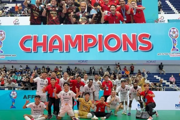 Black Steel FC Keluar Jadi Juara di AFF Futsal Club Championship 2023 (Kolase/Ist)