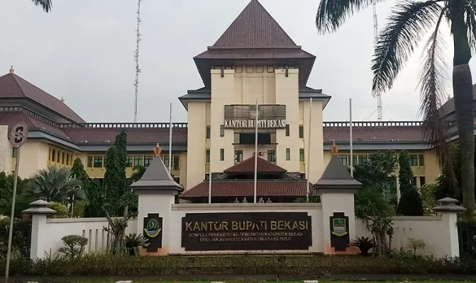 Kantor Bupati Bekasi yang berada di lingkungan pemerintah daerah kabupaten Bekasi, Cikarang. (Foto/if)