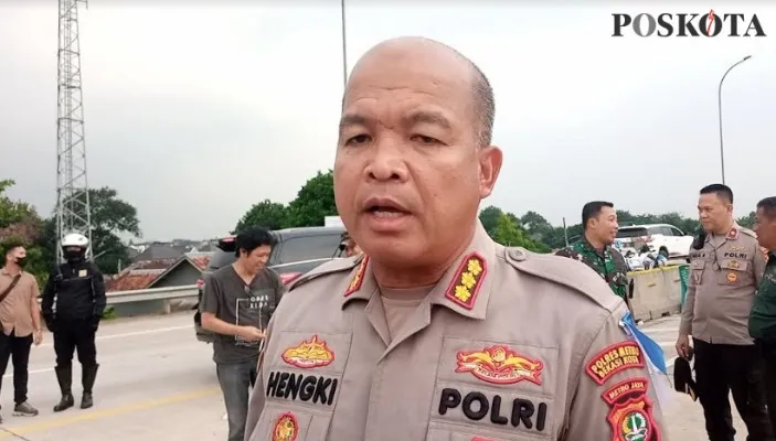 Kapolres Metro Bekasi Kota, Kombes Hengki saat dijumpai di Jalan Tol Jatikarya. Rabu (29/6/2022) sore. (Ihsan Fahmi).