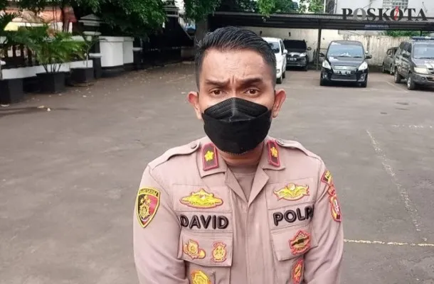 Kapolsek Bekasi Kota, Kompol David Richardo. (Ihsan Fahmi).