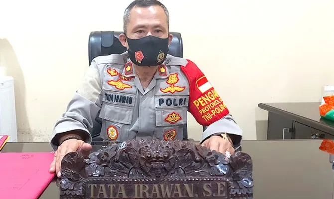 Kompol Tata Irawan, SE: Segala macam kesulitan yang ada di masyarakat khususnya dalam masalah hal penegakan hukum, Polisi akan selalu ada di tengah masyarakat. (Foto/angga)