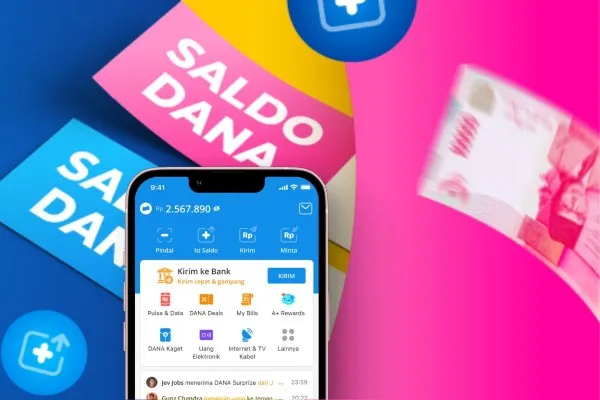 Saldo DANA Rp50.000 langsung masuk ke dompet elektronik hanya menonton video. (DANA.id)