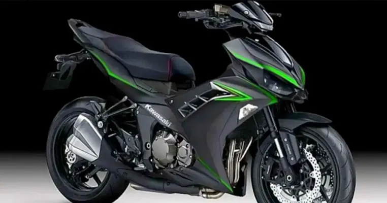 Motor bebek Kawasaki siap dirilis. Foto: Rendering.