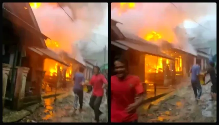 Tangkapan layar kebakaran di Lebak, Banten. (foto: ist)