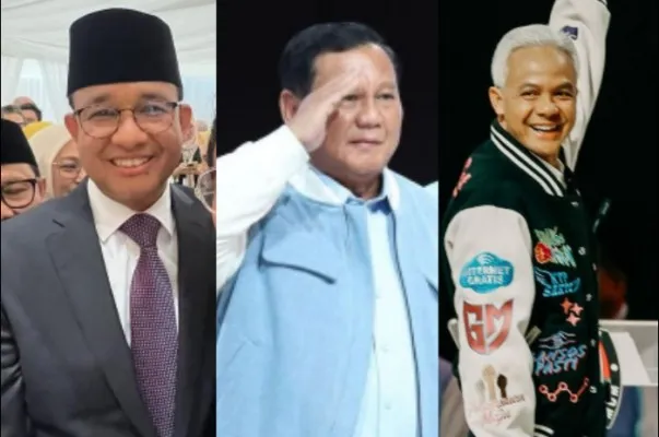 Para Calon Presiden pad Pilpres 2024, Anies Baswedan, Prabowo Subianto dan Ganjar Pranowo (Ist)