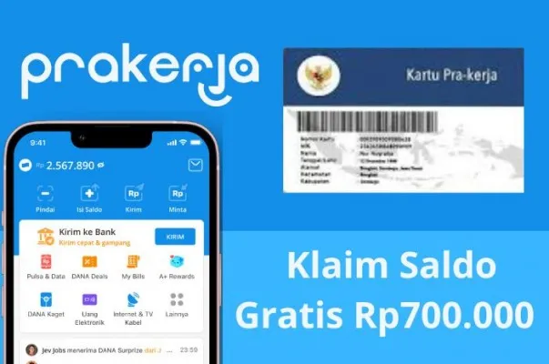 SELAMAT, KAMU Akhirnya Klaim Saldo DANA Gratis Rp700.000 Insentif Prakerja, Cek NIK KTP di Sini. (Ilustrasi/Poskota)