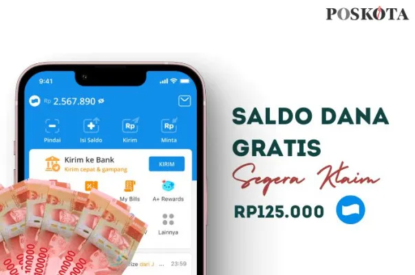 3 Trik Mudah Dapat Saldo DANA Gratis hingga Rp125.000, Langsung Masuk ke E-Wallet. (Poskota/Della Amelia)