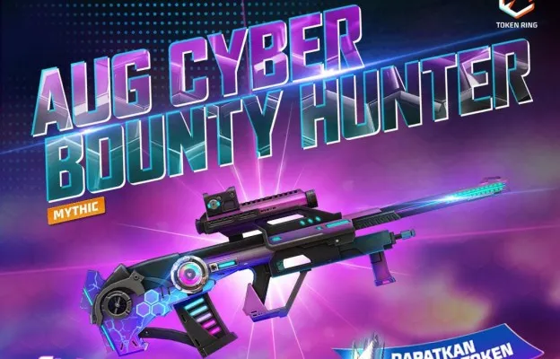 Klaim Skin AUG Cyber Bounty Hunter Gratis di Kode Redeem FF terbaru hari ini Jumat 4 Oktober2024! (Tangkap layar/Garena Free Fire Indonesia)