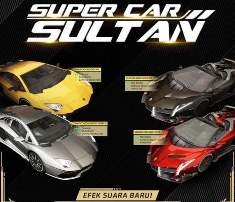 Klaim kode redeem FF hari ini Jumat 23 Agustus 2024 untuk dapatkan efek suara dari super car sultan. (Tangkap layar/Instagram/@freefirebgid)