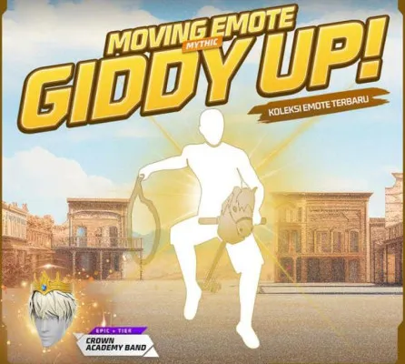 Klaim kode redeem Free Fire hari ini Sabtu, 24 Agustus 2024 untuk dapatkan emote Giddy Up sekarang. (Tangkap layar/Instagram/@freefirebgid)