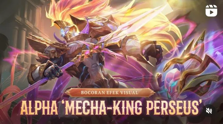 Intip Efek Visual Alpha Mecha King Perseus  di Kode Redeem ML 7 Mei 2024 (Tangkap layar/Instagram @realmobilelegendsid)