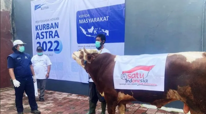 Penyerahan hewan kurban untuk masyarakat dari ASTRA yang didistribuskan ke 34 provinsi di seluruh Indonesia. (ist)