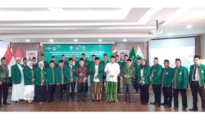 Para Pengurus LPBHNU DKI Jakarta masa khidmat 2021 - 2026 dilantik, siap memberikan bantuan hukum bagi masyarakat kecil dan tidak mampu (Foto/lpbhnu) 