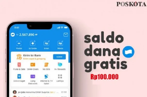 Ambil saldo dana kaget Rp100.000 dari link yang tersedia hari ini, Selasa, 18 Juni 2024. (Ilustrasi/Poskota)