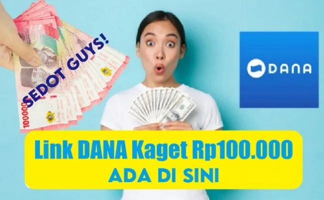 Buruan ambil saldo DANA gratis hanya dengan klik link DANA Kaget, cuan Rp100.000 langsung masuk dompet elektronik kamu. (Ilustrasi/Poskota)