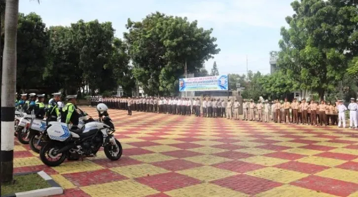 Apel gelar pasukan Operasi Keselamatan Lodaya 2023 di Mapolres Purwakarta, Selasa (7/2/2023).(ist)