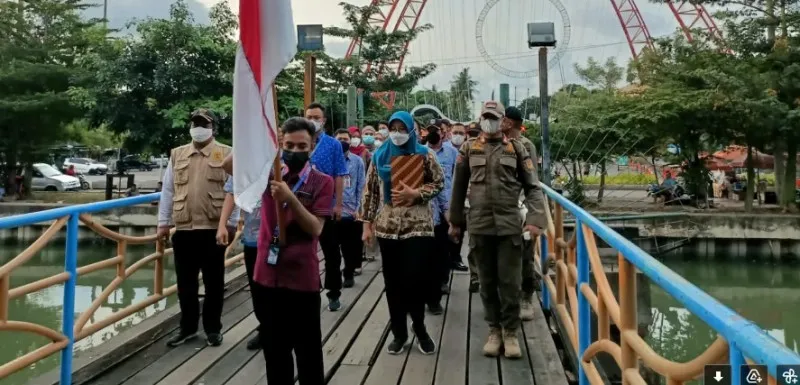 Jembatan Ancol, di Jadikan tempat pembacaan Teks Proklamasi serta Pengibaran Bendera Oleh ASN serta Masyarakat Jakarta Utara.(Ist)