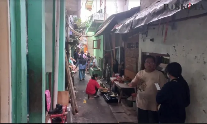 Lokasi ibu dua anak yang tewas diduga gantung diri di Tomang, Grogol Petamburan, Jakarta Barat. (Pandi)