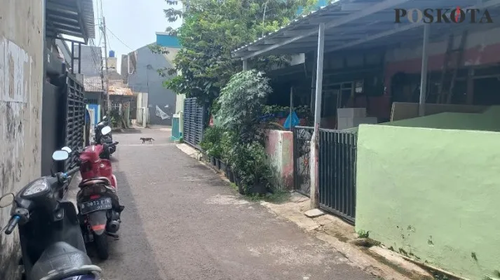 Lokasi remaja yang tewas bersimbah darah usai duel dengan teman satu tongkrongan sendiri di kawasan Kembangan, Jakarta Barat. (Pandi)