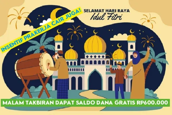 MALAM TAKBIRAN Dapat Dana THR Rp600.000 Masuk Dompet Elektronik dari Prakerja Gelombang 65, Klaim Saldo Gratis di Sini! (Freepik)