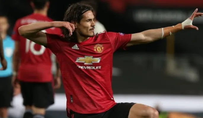 Edinson Cavani, pemain Manchester United.(Twitter ManUtd)