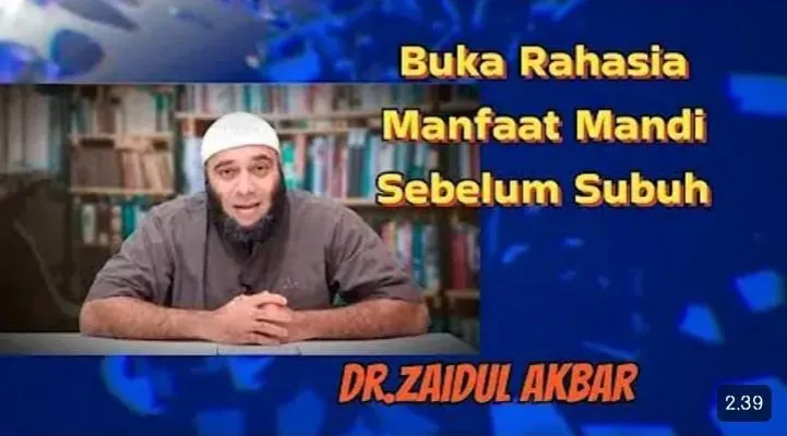 Manfaat Mandi di Waktu Subuh Bagi Kesehatan Tubuh Menurut Dr Zaidul Akbar (Tangkap layar/YouTube/Uwa cs)