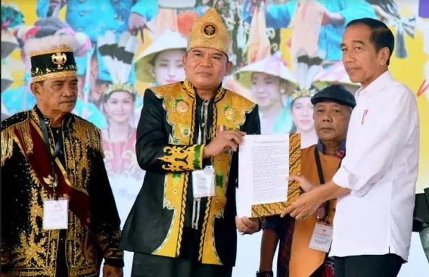 Presiden Joko Widodo saat menghadiri Festival Harmoni Budaya Nusantara. (ist)