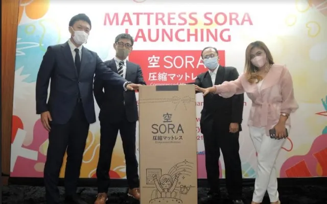 Peluncuran matras INOAC Hinoda Sora di flagship Showroom, Gandaria City, 26 November 2021.(muhamad ichsan)