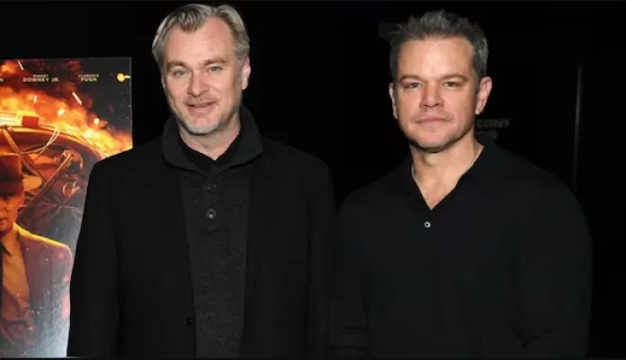 Christopher Nolan bakal menggaet Matt Damon dalam proyek film terbarunya. (firstpost)