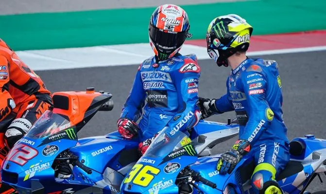 MotoGP 2021, dua rider tim Suzuki optimis menatap seri GP Amerika. (Foto/suzuki-motogp.com)