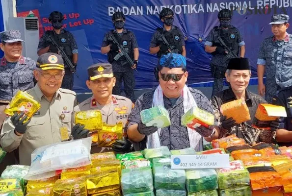 Suasana pemusnahan narkotika yang dilakukan BNN RI di Banten (Bilal)