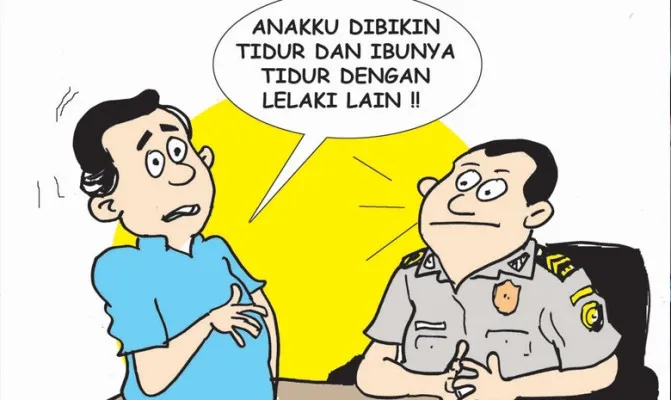 Nah ini dia, istri selingkuh. (Ilust/poskota)