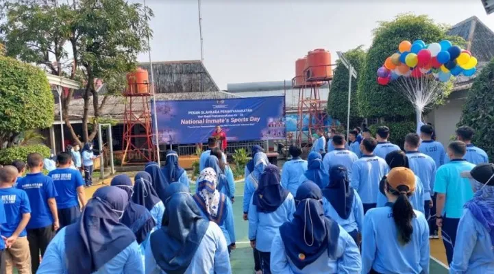 Pelaksanaan Peringatan Hari Bakti Pemasyarakatan Ke-59 Tahun 2023 di lapas kelas IIA Bekasi. (Humas Lapas kelas IIA Bekasi).