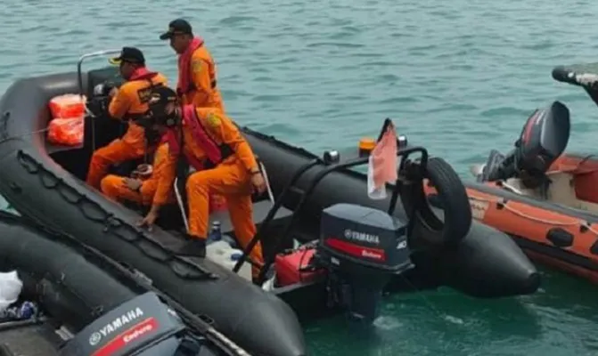 Dua nelayan hilang di perairan Pulau Tunda, sempat laporkan mati mesin perahu yang digunakan serta kirim lokasi lewat pesan singkat dan tim Basarnas melakukan pencarian nelayan. (Foto/basarnas)