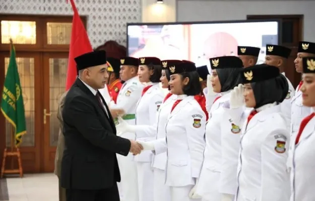 Pengukuhan Pasukan Pengibar Bendera HUT ke-78 RI. (Foto/ist)