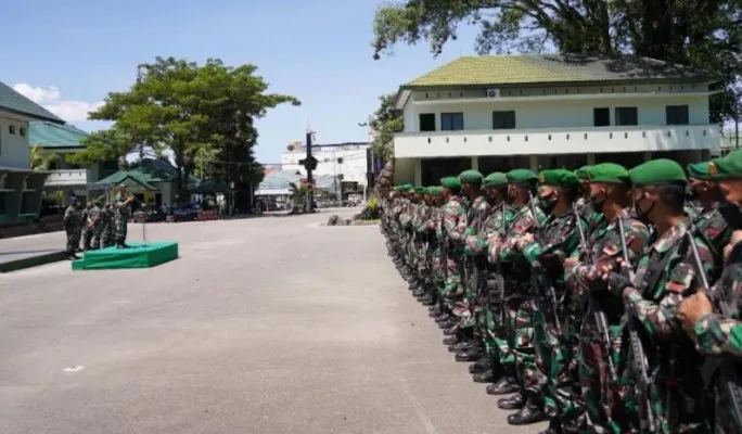 Apel Gelar Kesiapsiagaan  Pasukan Kodam XVI/Pattimura.(Ist)