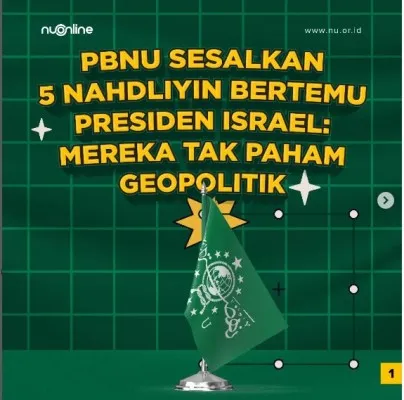 Meski sesalkan kadernya datangi Presiden Israel, akun Istagram NU Digeruduk Netizen.