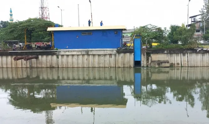 Lokasi jet pam air Palyja di kawasan Semanan, Kalideres, Jakarta Barat. (Foto/cr01)