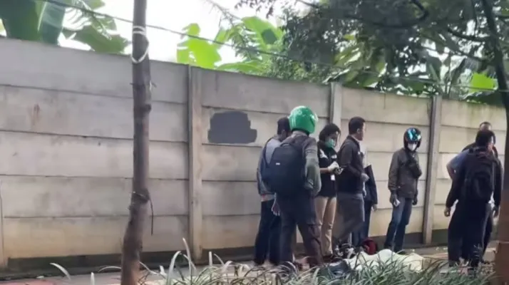 Pemotor tewas usai serempetan dengan pemotor lain di Tanah Abang, Jakpus. (Ist)