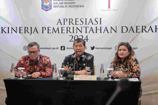 Pemerintah Provinsi (Pemprov) DKI Jakarta mengikuti penjurian pemerintahan daerah provinsi pada Apresiasi Kinerja Pemerintah Daerah 2024 di Oakwood Suites Kuningan, Jakarta Selatan pada Rabu, 4 November 2024. (Dok. Kominfotik)